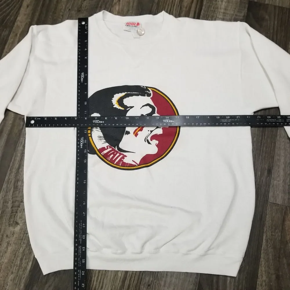 Vintage‎ Florida Seminoles Sweatshirt Size Large H Wolf And Sons Made In USA
